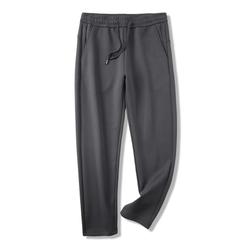 Dubbellaagse gebreide joggingbroek voor heren - Ultrazacht katoen met stretch voor sportschool en lounge (M-XXXXXL, 3 kleuren) | Windbestendig en anti-pilling_voghion.com