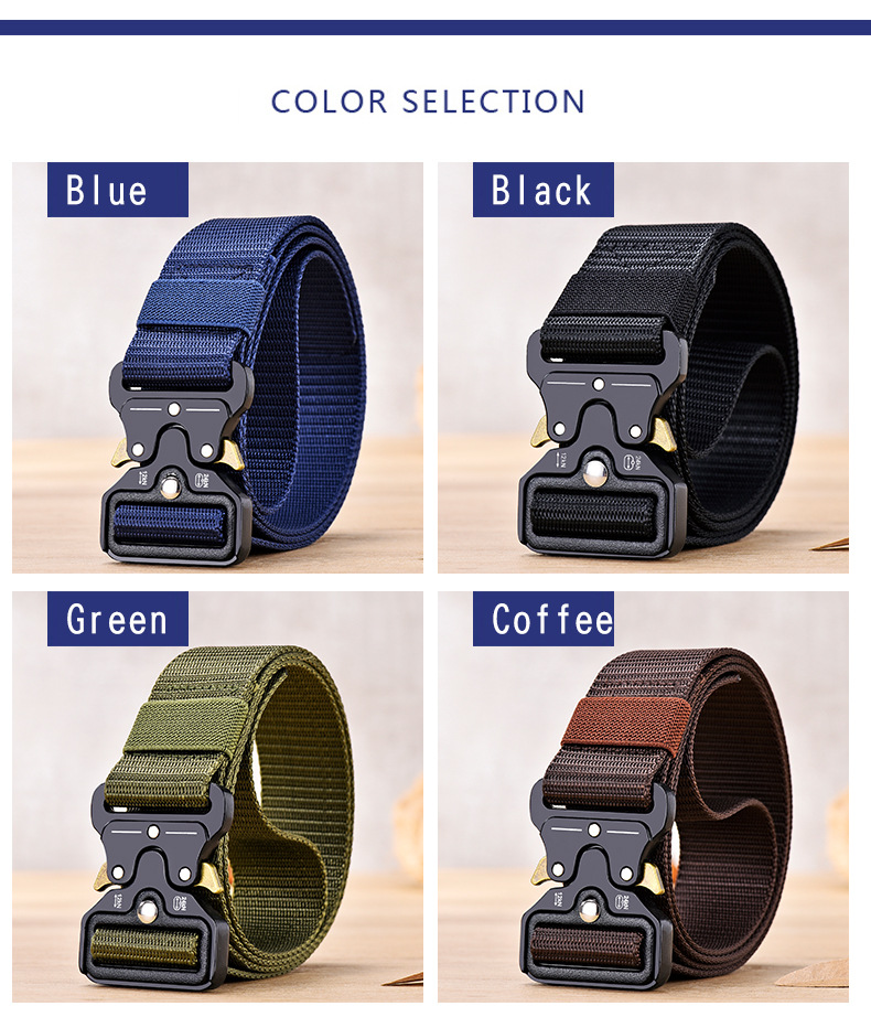 Men's Belts Men's Tactical Belt Cobra Functional Outdoor Nylon Buckle Belt Alloy Buckle Men's Canvas Overalls Belt_voghion.com