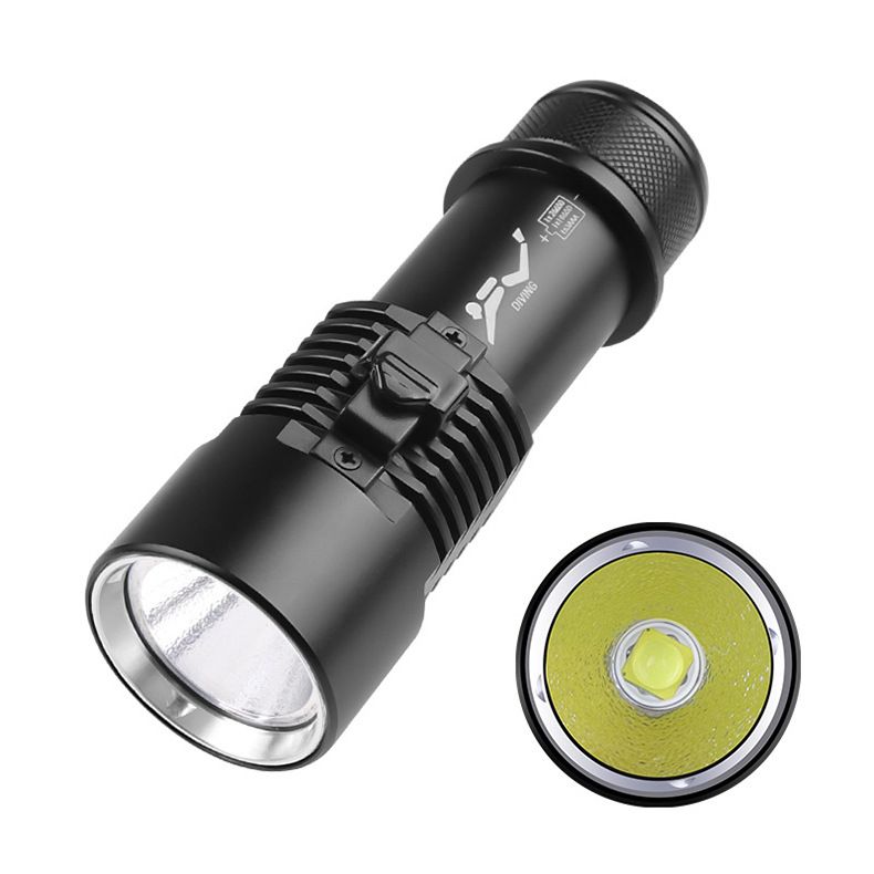 Duikzaklamp XHP70 Duikzaklamp van aluminiumlegering met sterk licht, geel en wit licht, dubbele lichtbron_voghion.com