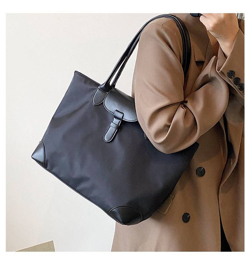 Nuevas tendencias modische einfache Damenhandtasche lässige einfarbige Umhängetasche_voghion.com