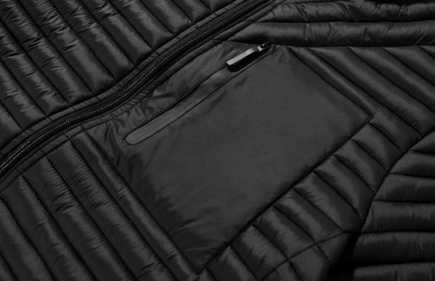 Giacca imbottita in cotone con costine e cappello rimovibile Round L da uomo, novità invernale_voghion.com