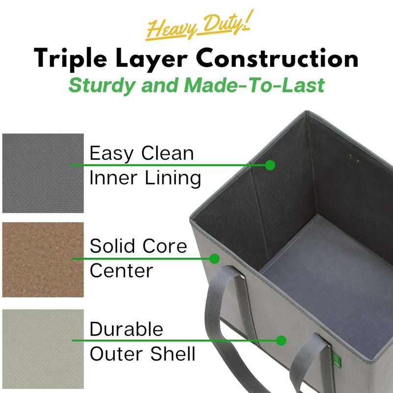 Wiederverwendbare Einkaufstasche – extragroßer, faltbarer Organizer für den Kofferraum (robust, vielseitig einsetzbar, wasserabweisend, 2er-Pack)_voghion.com