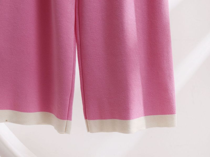 Women's Clothing Large Size Suits Two Piece Suits High End Loose Knit Sweaters Leg Pants_voghion.com