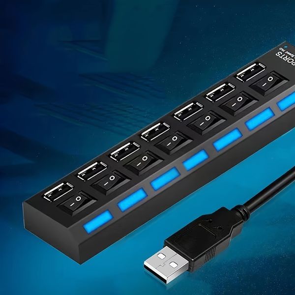 Hub multiports, commutateur indépendant à 7 ports KG07_voghion.com