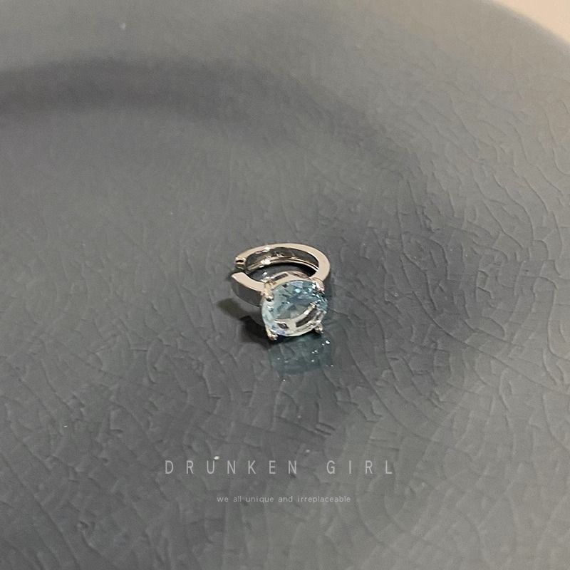 Manchette en zircon coloré pour femme, nouvelle mode, simple, double trou, clip, léger, luxe, haut de gamme, bijoux pour oreilles non percées_voghion.com
