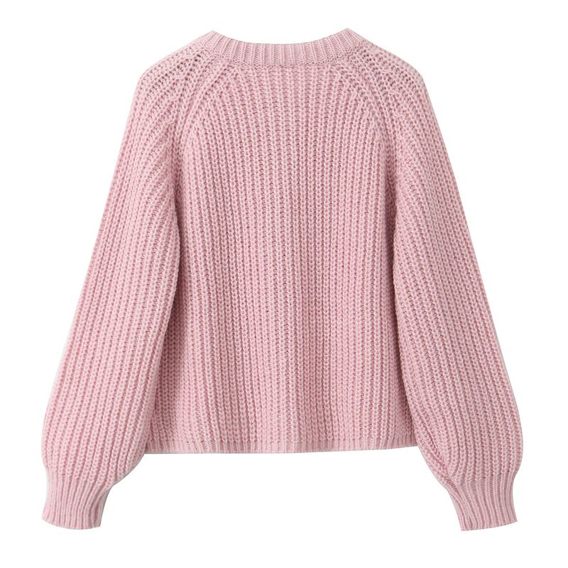 Damenbekleidung Strickjacke lockerer Pullover Damen Strickpullover beliebte 8 Farben_voghion.com