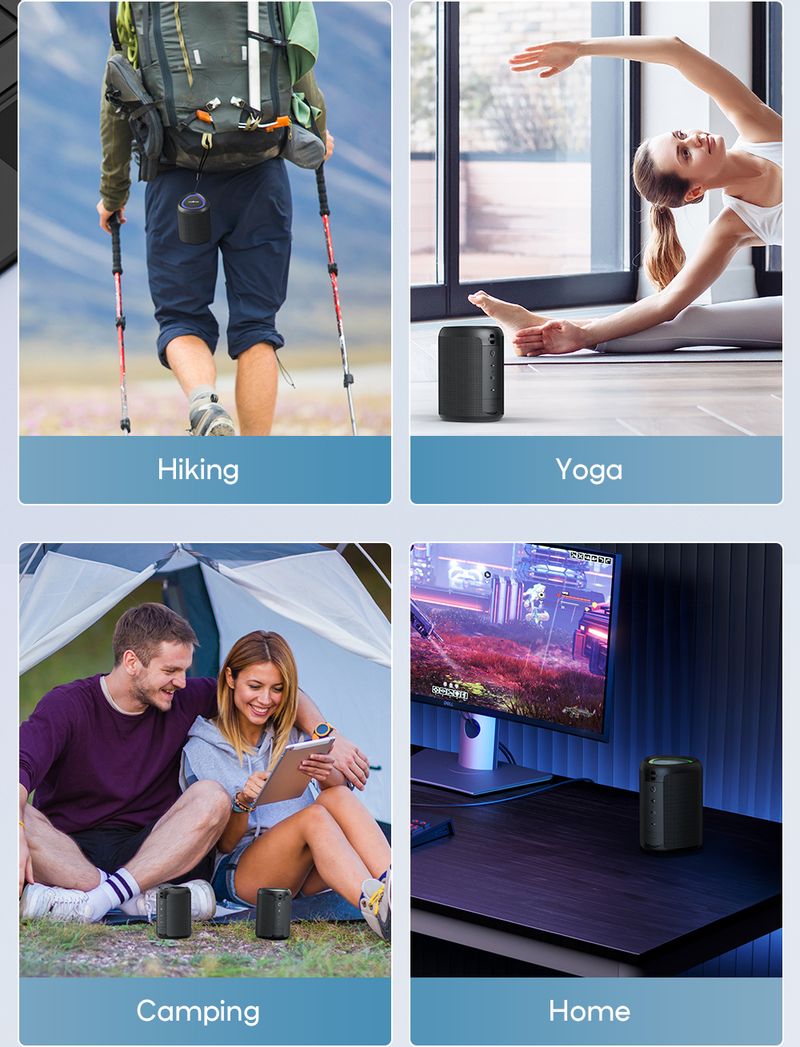 WISETIGER A46 Mini Portable Bluetooth Amazing Bass Sports Sound Box BT5.3 TWS Wireless Speaker With RGB Light Best Gifts_voghion.com