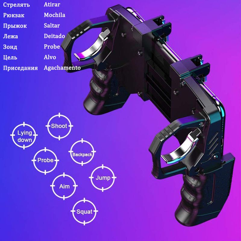 Mando para PUBG para teléfono, mando para teléfono, joystick para Android, iPhone, disparador, mando para juegos móviles Free Fire, Pupg, mano, teléfono móvil, juegos_voghion.com