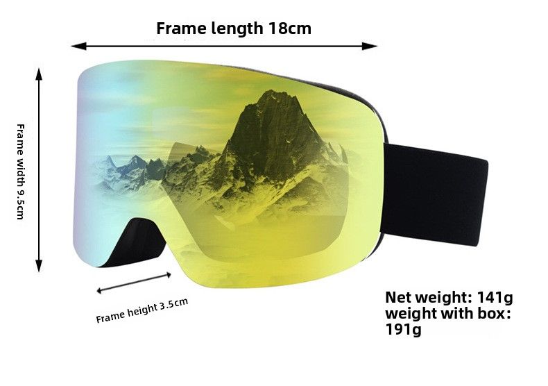 Occhiali da sci da esterno, unisex, antiappannamento, a doppio strato, con visione HD, compatibili con occhiali da vista_voghion.com