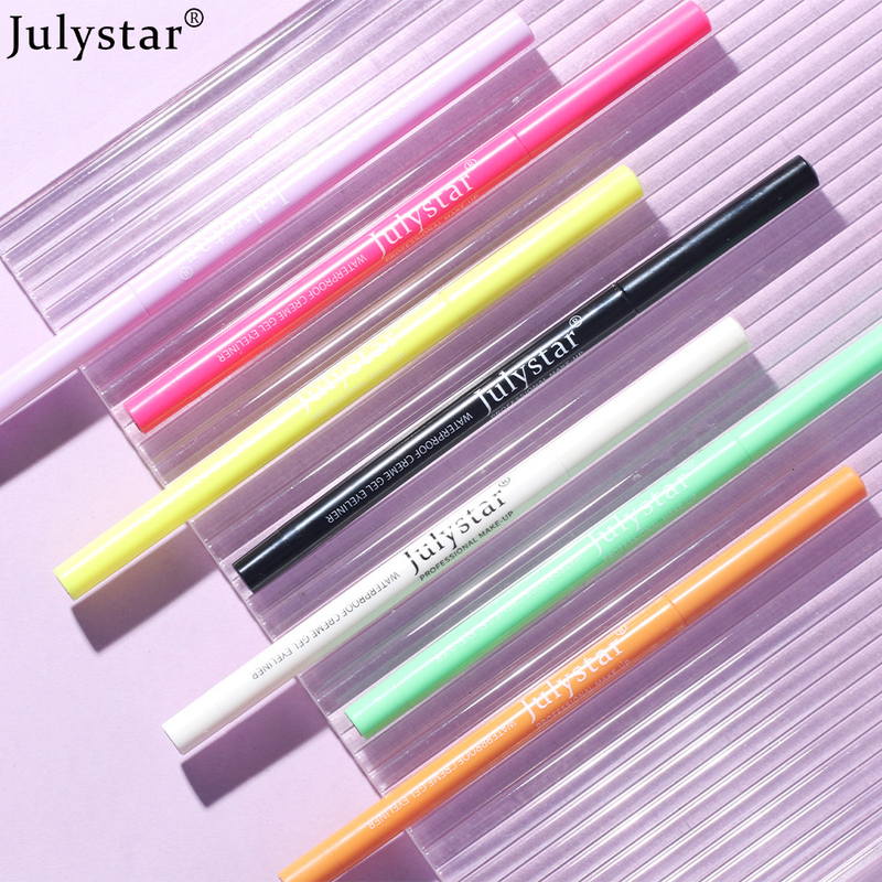Combinazione di ombretti e eyeliner Julystar Color UV Fluorescente Eyeliner Gel Matita Eyeliner Perlescente Impermeabile e Anti-Olio Anti-Sbavature_voghion.com