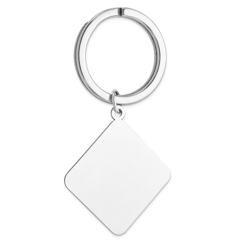 Sterling Silver Rhodium-plated Key Chain_voghion.com