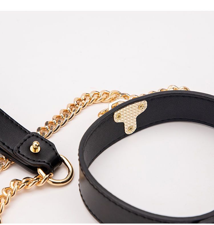 für Frauen Sexy Halsband Halsring mit weicher Halsbandleine aus echtem Leder für Mädchen_voghion.com
