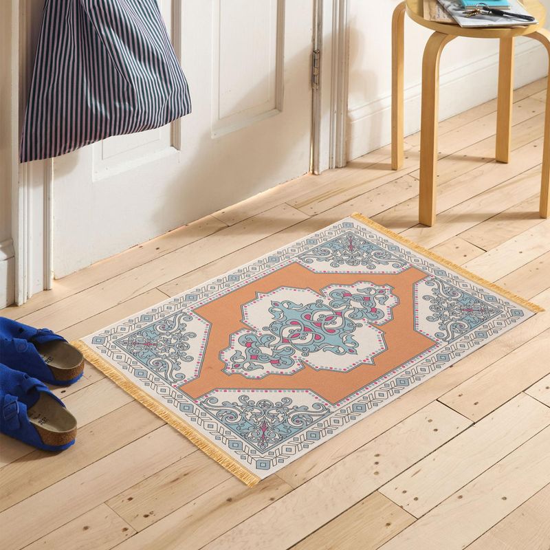 Teppichstoff Baumwollteppich Wohnzimmer Schlafzimmer Fußmatten Küchenfußmatten Flur Badezimmer Türmatten Saugfähige Matten_voghion.com