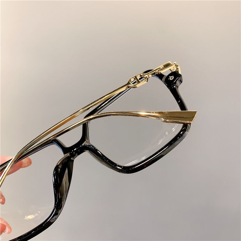 Fashion Fashion Oversized Square Eyewear Retro Women's Anti-blue Light Bloking Metal Frame Gla Trend Optical Computer_voghion.com