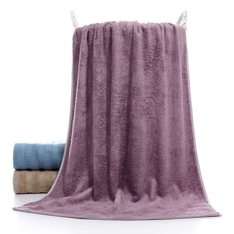 Bamboo fiber cut-off dark color bath towel, soft absorbent towel, home and daily embroidery gift_voghion.com