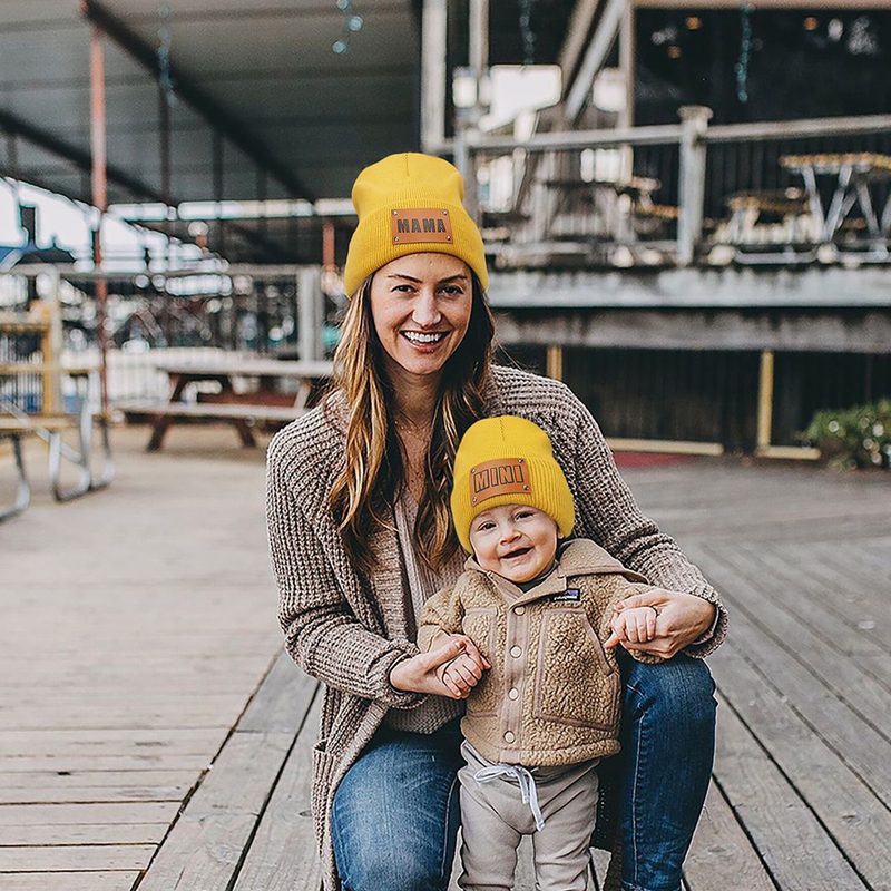 Neue Wintermütze für Frauen, gestrickt, Korea-Mütze, Thic Sullies-Hut, Herbst, im Freien, warme Streetwear-Caps, Rot, Schwarz, Weiß_voghion.com