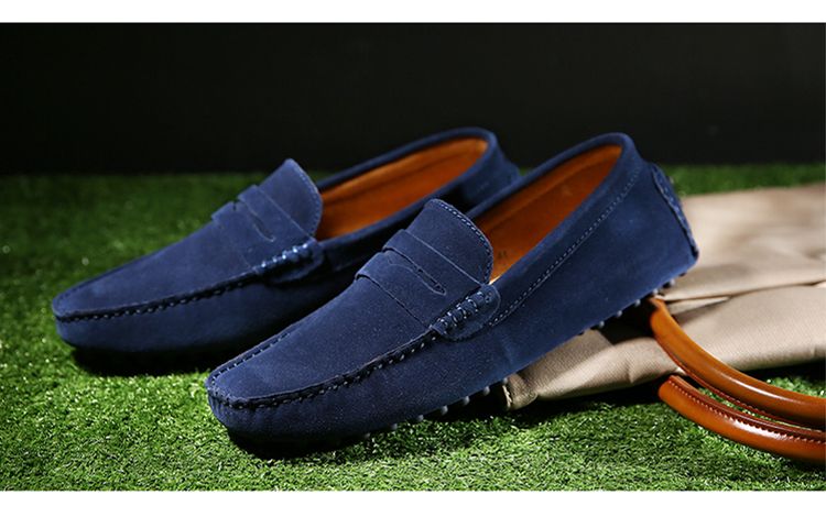 38-50 Casual Fashion Genuine Leather Loafers Moccasins Slip On Men Flats Male Driving Shoes_voghion.com