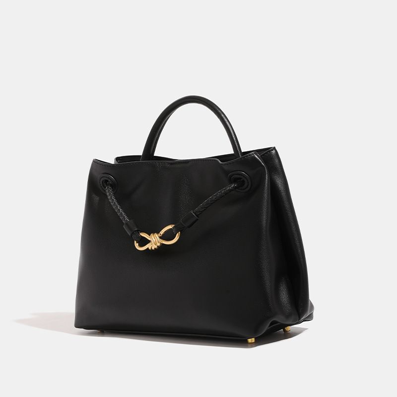 Borsa a mano da donna intrecciata con fibbia in corda metallica, nuova moda, grande borsa a tracolla_voghion.com