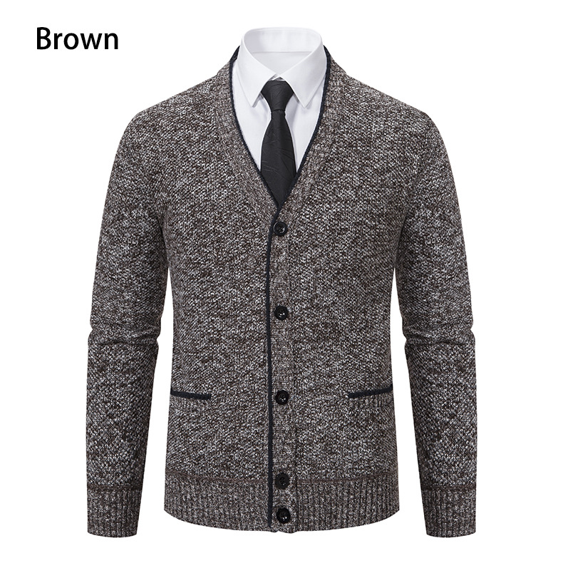 2024 Heren vest met V-hals van pluche en dik, oversized warme top voor heren, sweaterjack_voghion.com