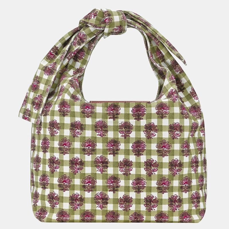 Bolso de lona multifuncional con nudo floral para mujer, bandolera de hombro, personalizado, de moda, para ocio y uso diario, novedad de verano de 2025_voghion.com