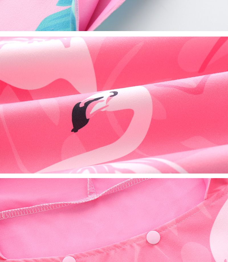 Beach Towel For Children, Wearable Hooded Printed Cape Bath Towel, Double-Sided Fleece, Ultra Soft Ocean_voghion.com