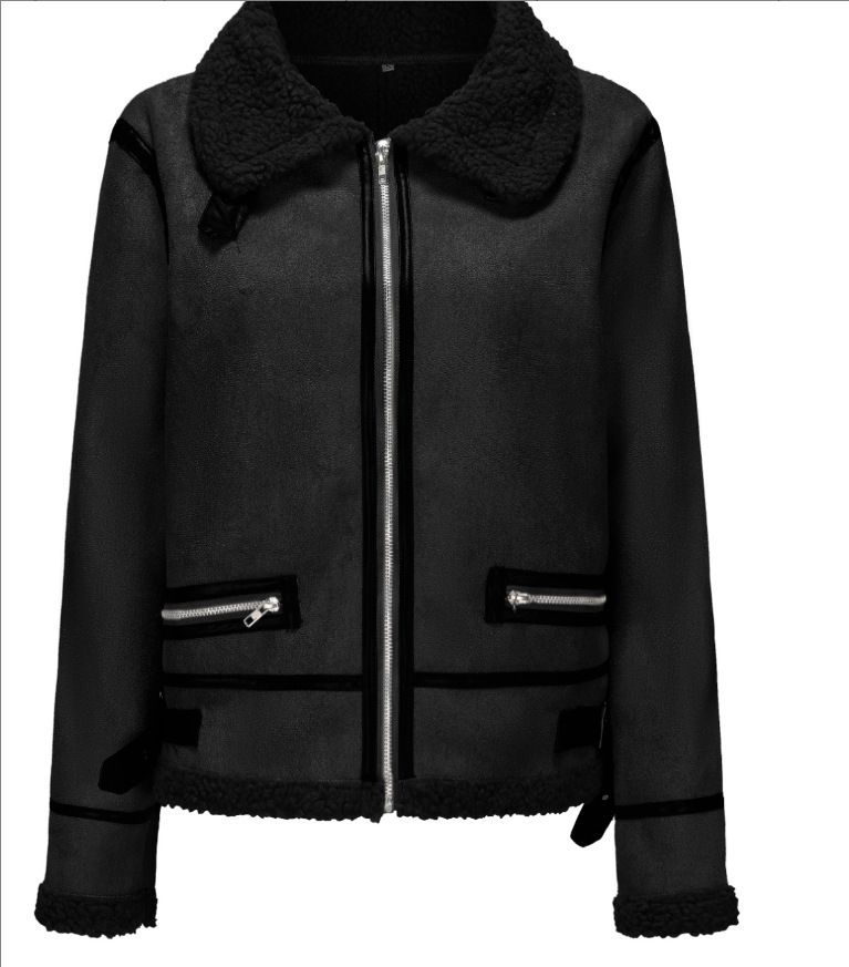 Damenbekleidung Herbst und Winter Neue Damen Kurze Schaffell Pelz Integrierte Lederjacke Damen Pelz Dicken Mantel_voghion.com