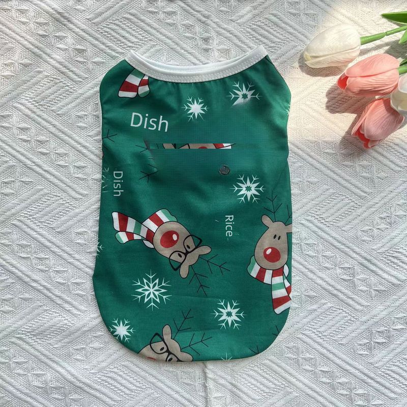 Gilet estivo natalizio per animali domestici, cane, gatto, sottile e traspirante, orsetto Bomei, piccolo cane, vestito per animali domestici_voghion.com