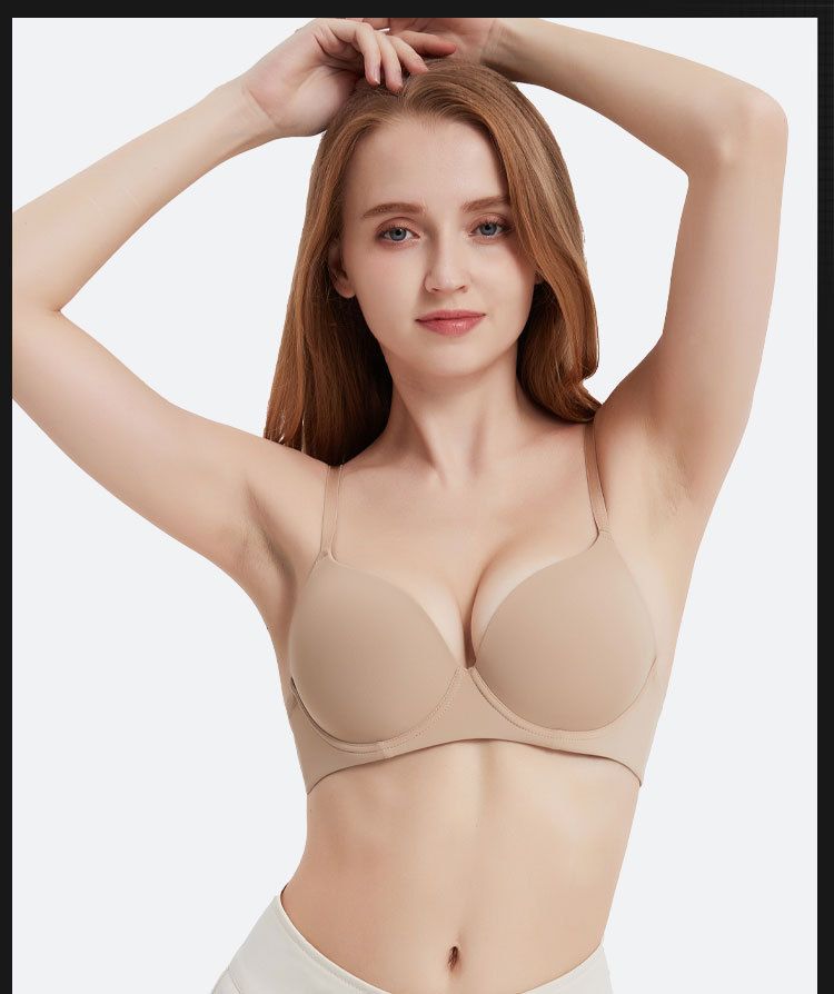 Fraen Plus Size Lingerie Nahtlos BH Fir Fraen Sammt Grouss Broscht Fir Kleng Broscht Ze weisen Anti-Häng Atmungsaktiv_voghion.com