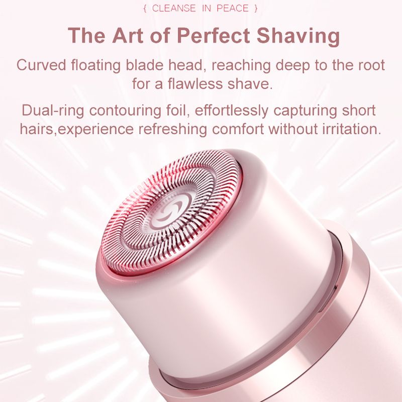 Women's 2-in-1 Painless Bikini Trimmer & Body Shaver, Cordless Rechargeable IPX5 Waterproof Grooming System For EU_voghion.com