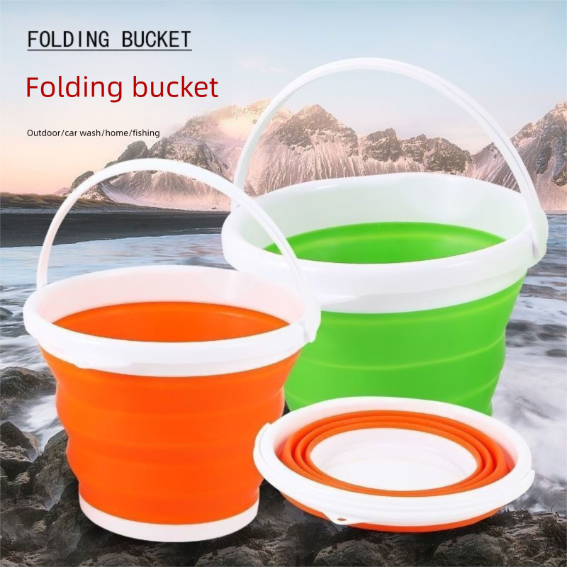 Seau de lavage de voiture pliable et portable pour pêche et transport d'eau, pour poissons vivants, pour l'extérieur_voghion.com
