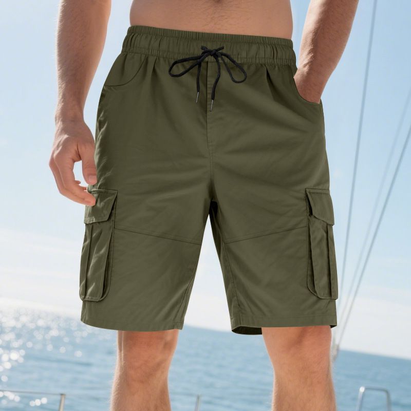 Herrenbekleidung Sommer Lose Lässige Multi Pocket Arbeitskleidung Squat Sport Casual 5 Punkt Shorts_voghion.com