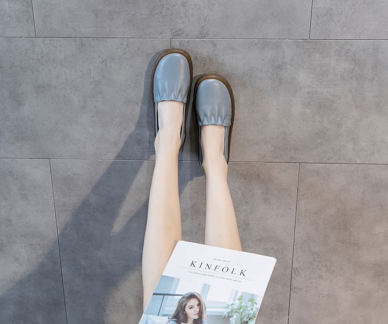 Estate e autunno, nuove scarpe da donna in vera pelle, antiscivolo, traspiranti, per maternità, per mamma, ragazza, infermiera, versatili, piatte_voghion.com