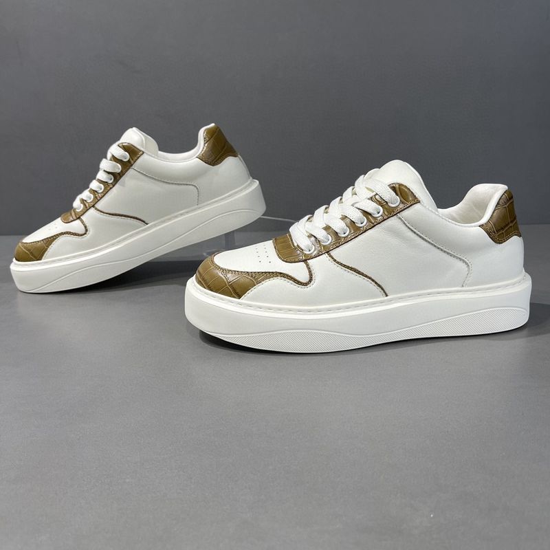 Scarpe da uomo 2024, in pelle, casual, alla moda, versatili, alla moda, bianche_voghion.com