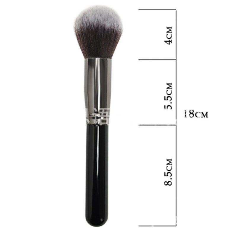 Profesionalus vienos apvalios galvos pudros šepetėlis Copper Ferrule Cosmetic Brush Beauty Makeup Tool_voghion.com