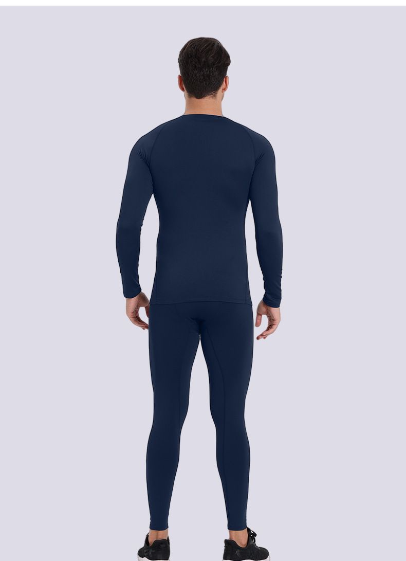 Maglia a compressione antifreddo autunno inverno 2025, tuta da allenamento fitness con strato di base foderato in pile, manica lunga, ad asciugatura rapida_voghion.com