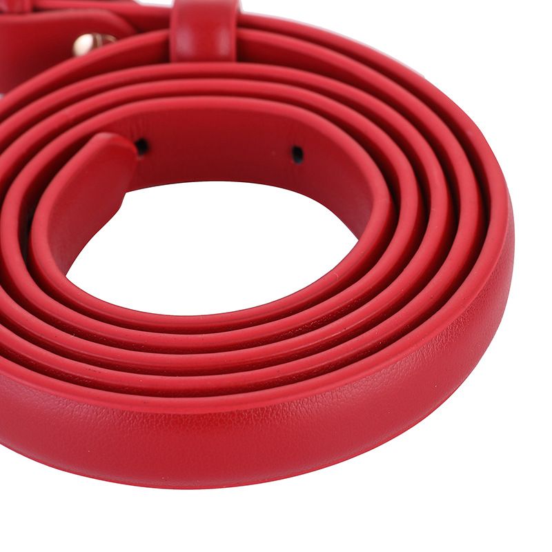 Doppelseitiges zweilagiges Rindsleder Schwarz Rot Dekorativ Für Kleider Und Hosen Lässige Taille Dornschließe Echtes Leder Dünn_voghion.com