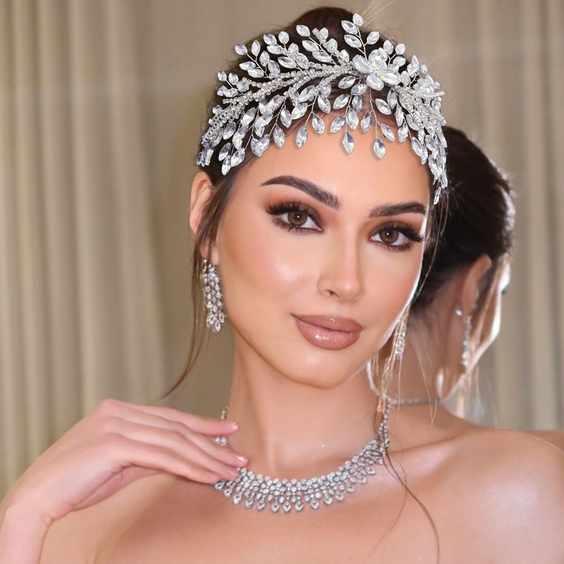 Fascia per capelli da sposa Fascia per capelli con strass fatta a mano Corona per capelli super lucida per feste di nozze Accessori per modellazione_voghion.com