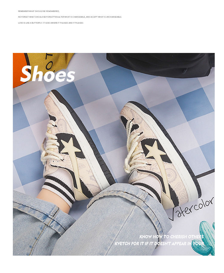 Nieuwe China-Chic Kleine Ster Liefhebbers Mannen en Vrouwen Skateboarden Sh Canvas Dubbele Sh Touwen Veelzijdige Koreaanse Student_voghion.com