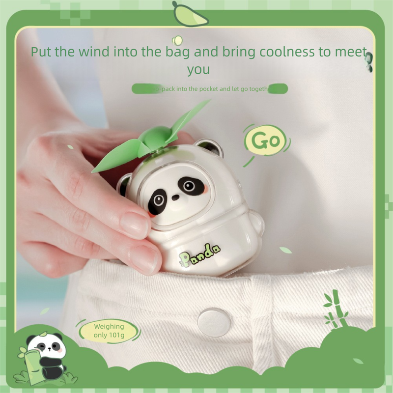 Panda Handheld Fan - Cute USB Rechargeable Mini Portable Cooler For Desktop & Outdoor_voghion.com