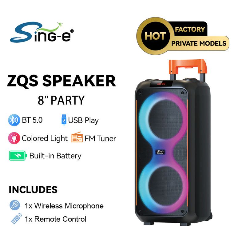 SING-E ZQS8262 hordozható kültéri kocsi Bluetooth Audio Party Party nagy hangerős mélynyomó_voghion.com
