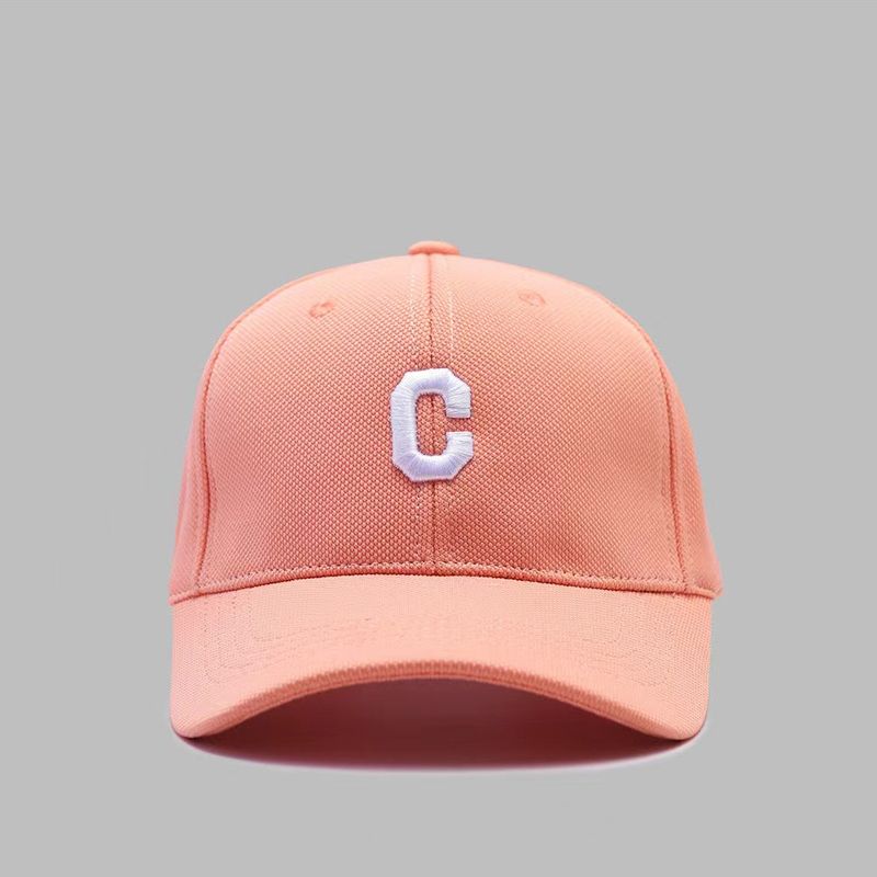 Baseball da esterno con lettere coreane, versatile, semplice e facile da indossare, con piccoli ricami, parte superiore profonda e curva_voghion.com