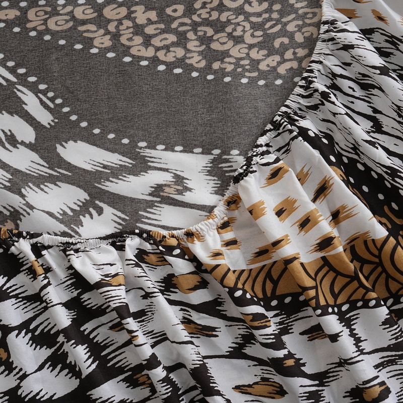 Leopard Tiger Tier Bettlaken Polyester Hautfreundliches Bett Spannbettlaken Matratzenschoner Spannbettlaken_voghion.com