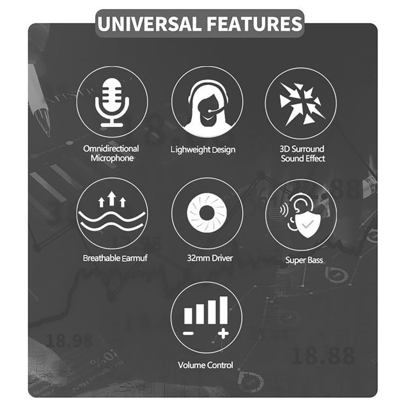 Cuffie cablate SY490 universali con cancellazione del rumore, cuffie binaurali USB con microfono per l'insegnamento online_voghion.com