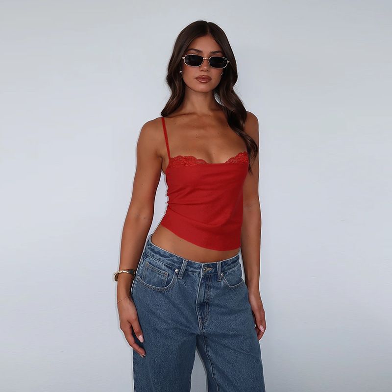 Bretelle in pizzo tinta unita con cuciture, aderenti, per ragazze calde, estive, da donna_voghion.com