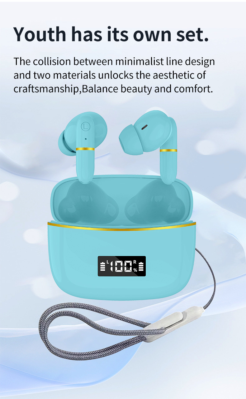 Uus J2 Bluetooth-peakomplekt, kahe kõrvaga kõrvasisesed TWS-digiekraaniga, sahtliga stereopuutega ärispordi peakomplekt_voghion.com