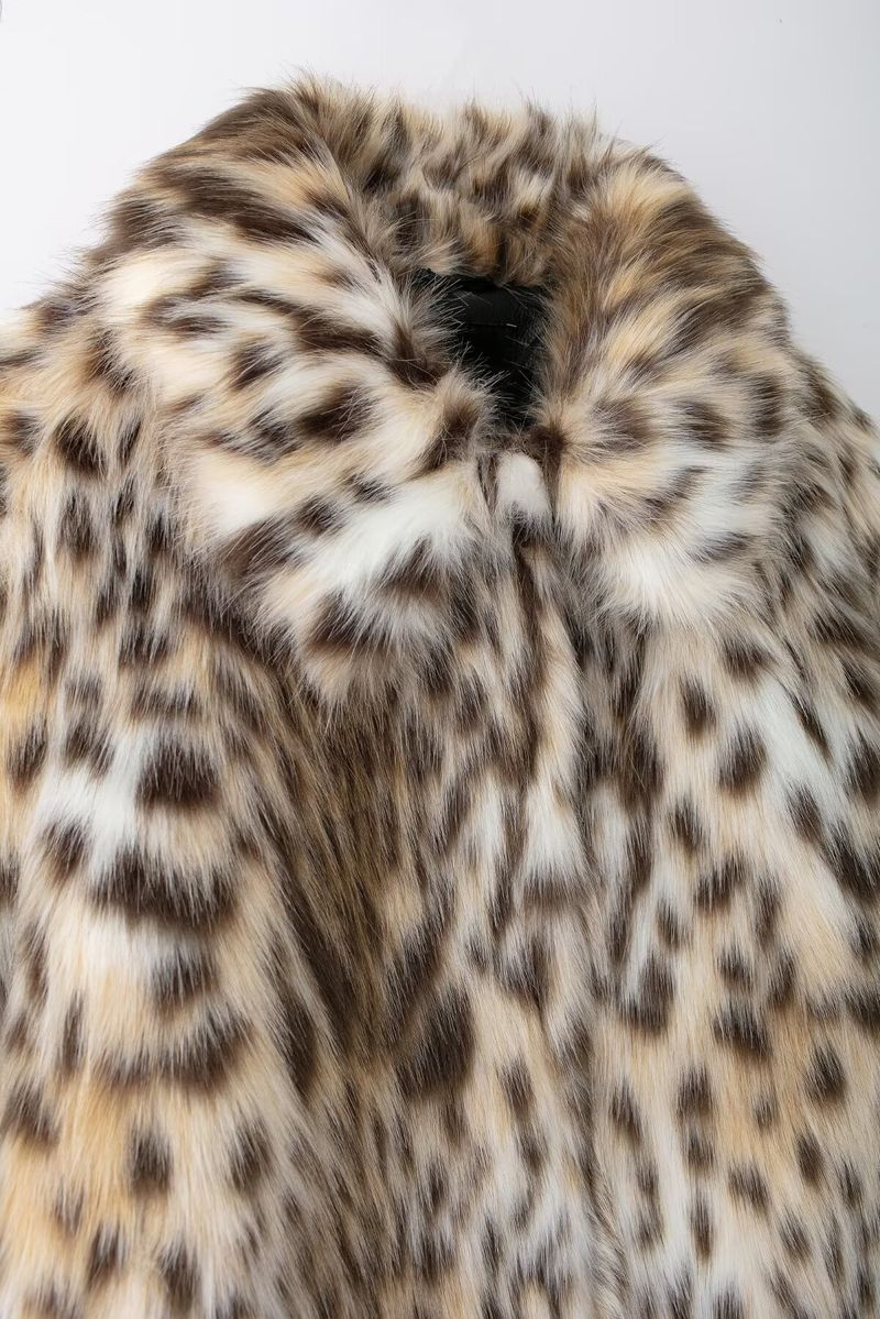 Abbigliamento da donna Cappotto versatile snellente in velluto di visone Pelliccia Cappotto leopardato versatile di alta qualità_voghion.com