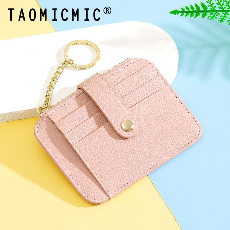 Schlüsselanhänger, süßer Multi-Kartensteckplatz, einfache, kreative Geldbörse, neuer Mini-Studenten-Kartenhalter im koreanischen Stil für Damen_voghion.com