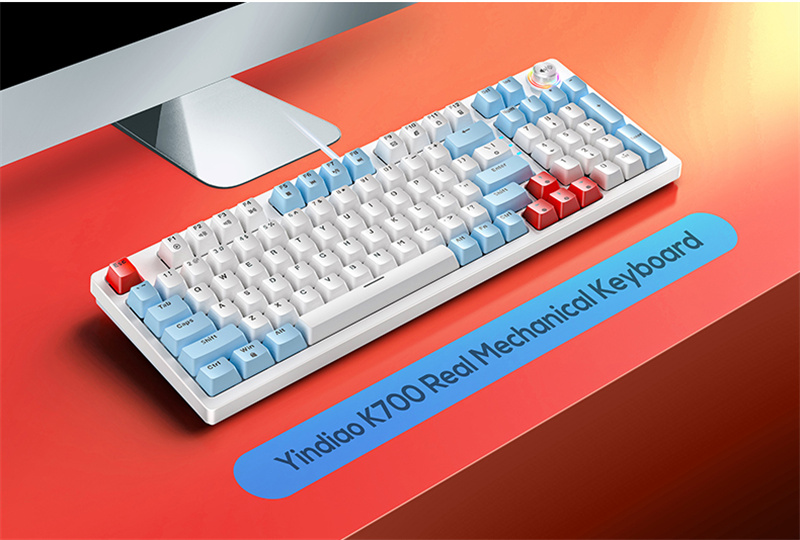 RGB Nuovo K Retroilluminato Cablato Interruttore blu Meccanico Ke Tasto personalizzato Mosaico colorato Manopola multimediale Gioco O e nob_voghion.com