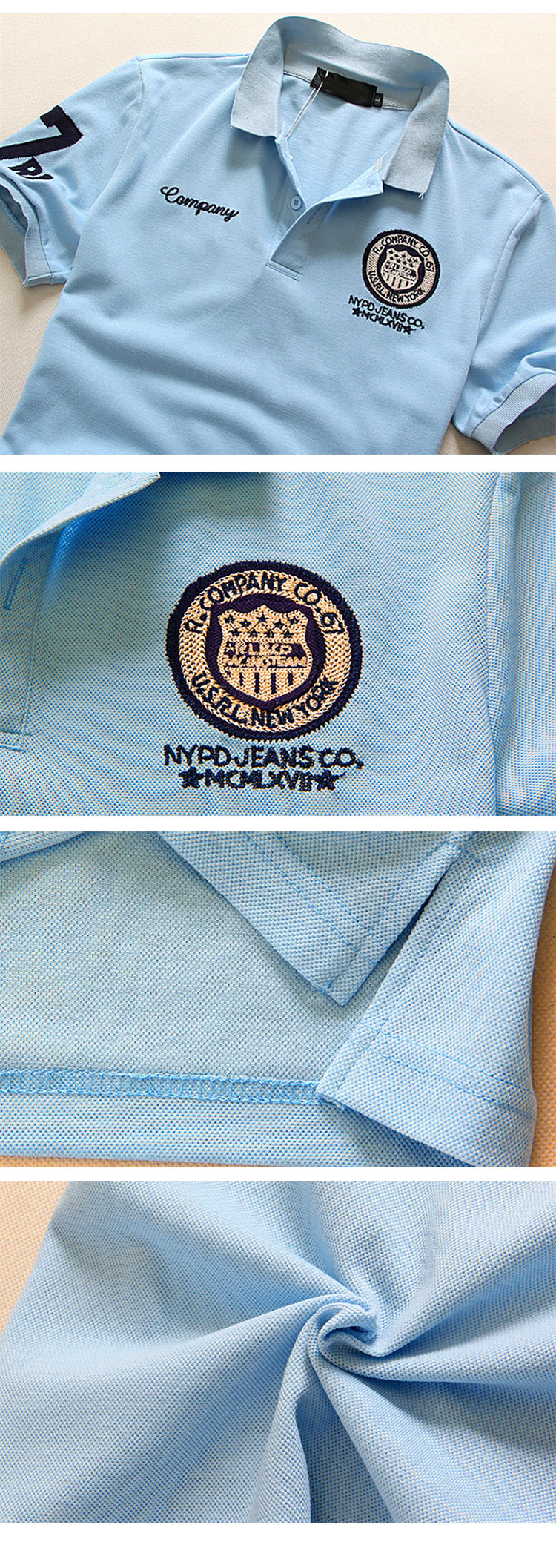 Novedad de verano para hombre, polo ajustado de manga corta bordado, polo de manga corta para hombre, camisa polo con solapa de talla grande, camiseta fina_voghion.com