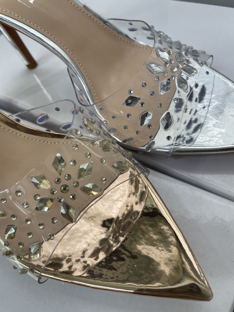 New transparent snowflake high-heeled sandals with pointed thin heels and open-toed high-heeled slippers_voghion.com